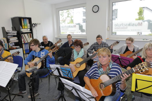 Gitarrenensemble WestWind beim Sommerfest 2015 der Musikschule Norbert Kalina